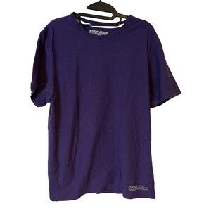 DKNY Jeans T-Shirt Mens Large Purple Crew Neck Stretch Short Sleeves